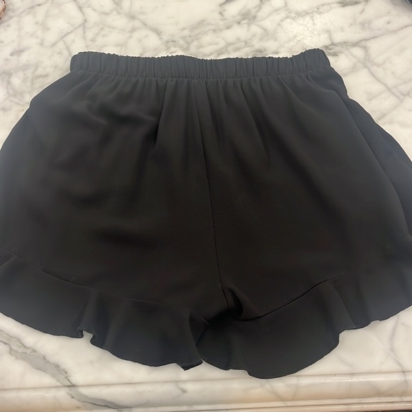Black Ruffle Shorts - Picture 3 of 6